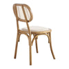 Classic Set Of 2 Rattan Solid Wood Dining Chair - Natural Finish
