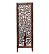 Rajasthani Carved Solid WoodHandmade Room Divider In Brown Colour