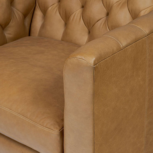 Huston Chesterfield Leather 1 Seater Sofa Chair