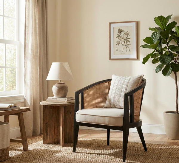 Lyon Colonial Rattan Arm chair