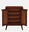Sheesham Wood Living Room Shoe Cabinet In Provincial Teak Finish