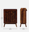 Sheesham Wood Living Room Shoe Cabinet In Provincial Teak Finish