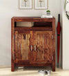 Classic Sheesham Wood Shoe Cabinet In Provincial Teak Finish