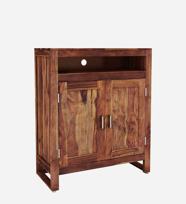 Classic Sheesham Wood Shoe Cabinet In Provincial Teak Finish