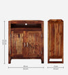 Classic Sheesham Wood Shoe Cabinet In Provincial Teak Finish