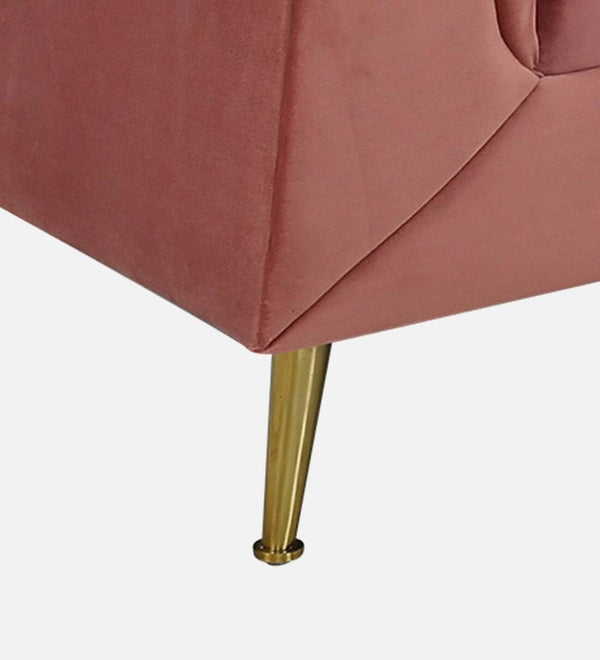 Fabric & Sheesham Wood Single Couch Sofa