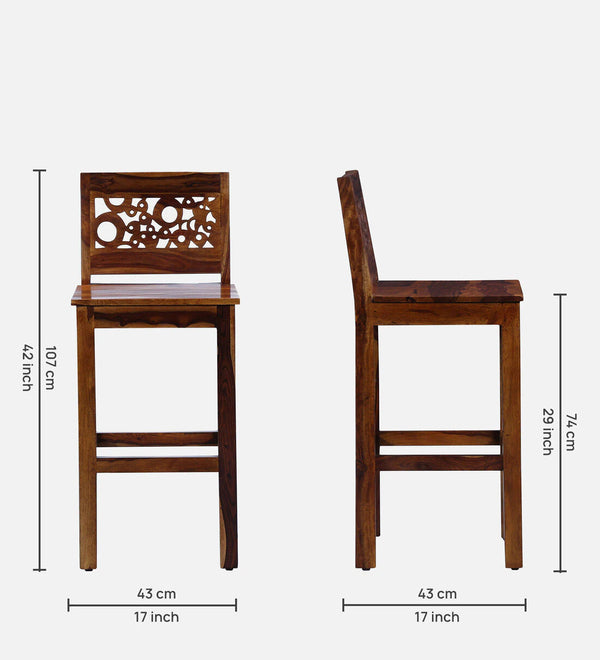 Wooden Bar Table Set With Set of 2 Chairs