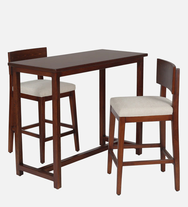 Classic Solid Wood Bar Table Set With Set of 2 Chairs