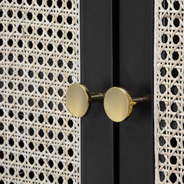 Petra Rattan Bar Cabinet