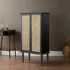 Petra Rattan Bar Cabinet