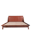 Elite Leather Upholstered Bed In Sheesham Wood - All Sizes