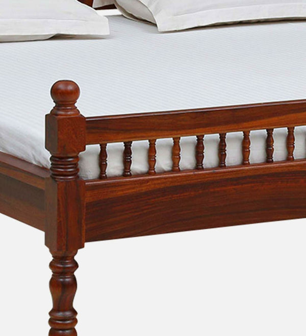 Traditional Sheesham Wood Bed In Honey Finish - All Sizes