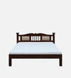 Jodha Sheesham Wood Bed In Provincial Teak Finish With Padded Headrest - All Sizes