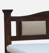 Jodha Sheesham Wood Bed In Provincial Teak Finish With Padded Headrest - All Sizes