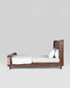 Classic Rattan Solid Wood Bed With Cane and Upholstery - All Sizes