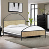 Antalya Modern Solid Wood Rattan Arch Bed - All Sizes