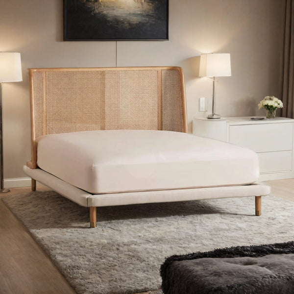 Aster Curved Headboard Rattan Bed- All Sizes