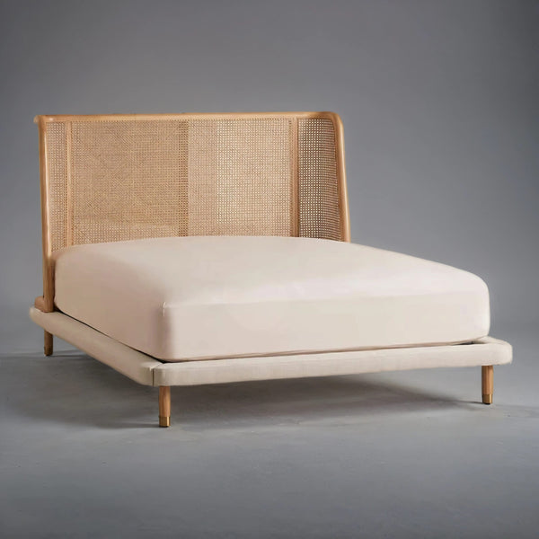 Aster Curved Headboard Rattan Bed- All Sizes