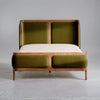 Octa Velvet Olive Upholstered Bed - All Sizes