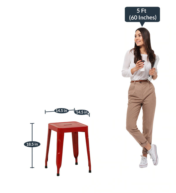 Industrial Metal Mango Solid Wood Top Patio Table Set