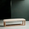 Luna Boucle Upholstered Bench In White