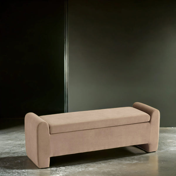 Luna Velvet Upholstered Storage Bench
