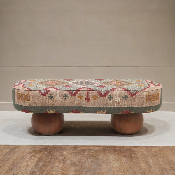 Amira Rounded Statement Upholstered Bench