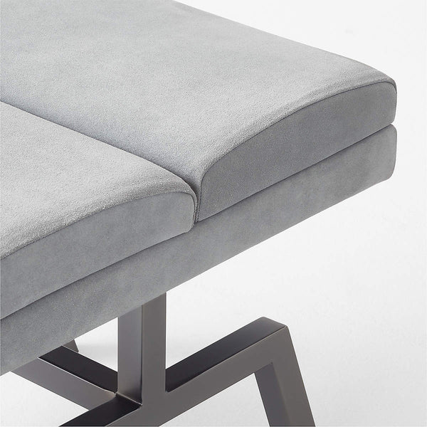 Socca Suede & Steel Bench