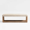 Luna Boucle Upholstered Bench In White