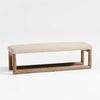 Luna Boucle Upholstered Bench In White