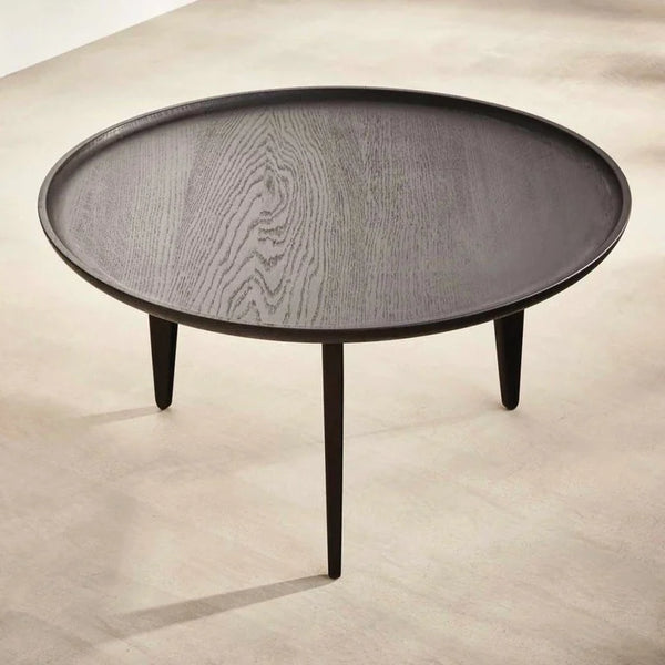 Solid Wood Coffee Table - Black Finish