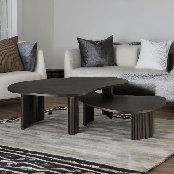 Modern Solid Wood Nesting Coffee Table