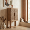 Bravo Cane Oak Wood Bar Cabinet