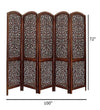 Rajasthani Carved Mango Wood Handmade Room Divider In Brown Colour