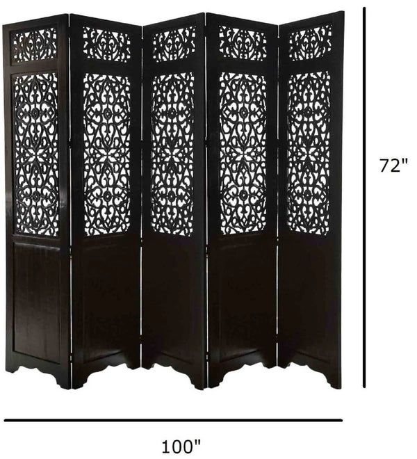 Rajasthani Wooden Room Divider In Brown Colour