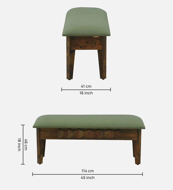 Sheesham Wood 2 Seater Bench In Provincial Teak Finish