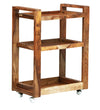 Modern Sheesham Wood Bar Trolley in Rustic Teak Finish