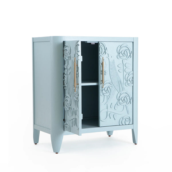 Dove Solid Oak Storage Cabinet