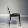 Rattan Cane Solid Wood Black Chair