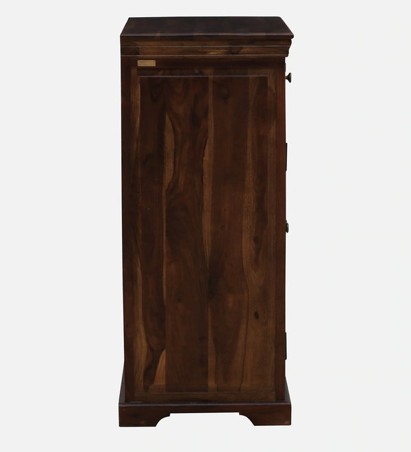 Classic Sheesham Wood Shoe Cabinet In Honey Oak Finish