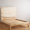 Alessia Carved Solid Wood Moroccan Inspired Bed- All Sizes