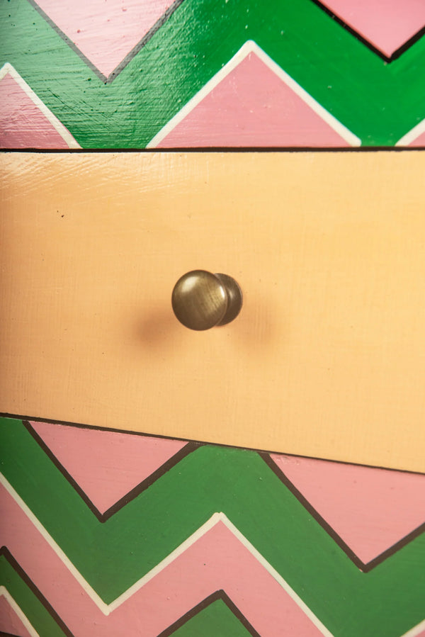 Jaipur Style Hand Painted Mango Wood Cabinet