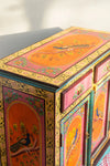 Jaipur Style Hand Painted Mango Wood Cabinet