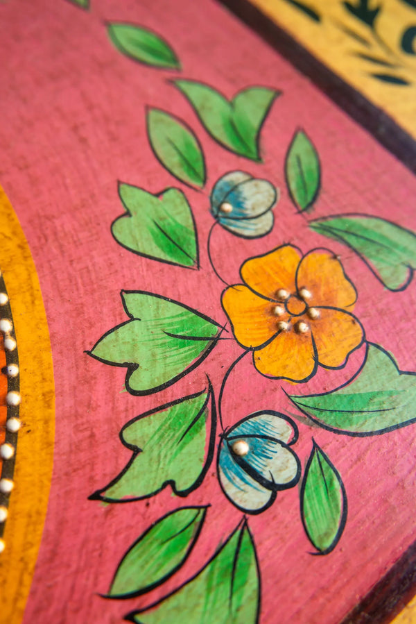 Jaipur Style Hand Painted Mango Wood Cabinet