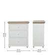 Modern Solid Wood Chest of 3 Drawers in Brown & White Colour
