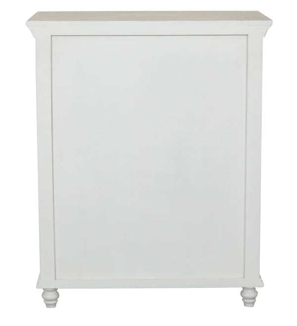 Modern Solid Wood Chest of 3 Drawers in Brown & White Colour