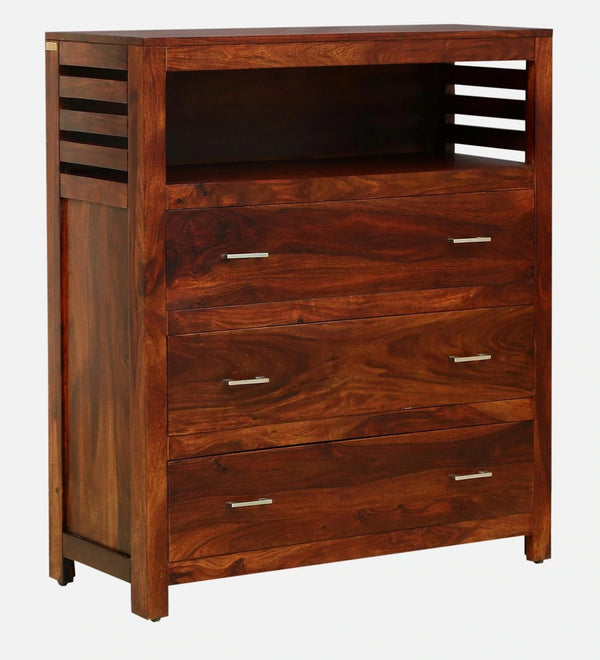Classic Sheesham Wood Chest Of Drawers In Honey Oak Finish