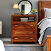 Classic Sheesham Wood Chest Of Drawers In Honey Oak Finish