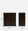 Classic Sheesham Wood Chest Of Drawers In Dark Mahogany Finish