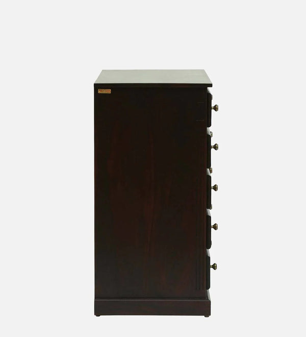 Classic Sheesham Wood Chest Of Drawers In Dark Mahogany Finish
